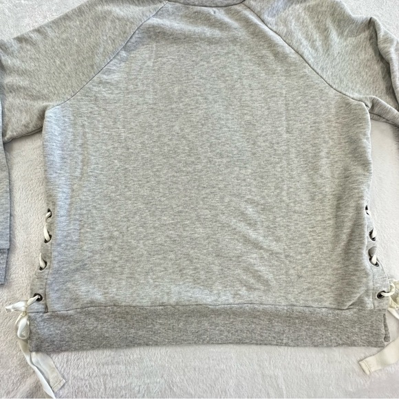 AERIE Gray Lace Up Sides Sweatshirt Size large - Picture 10 of 16